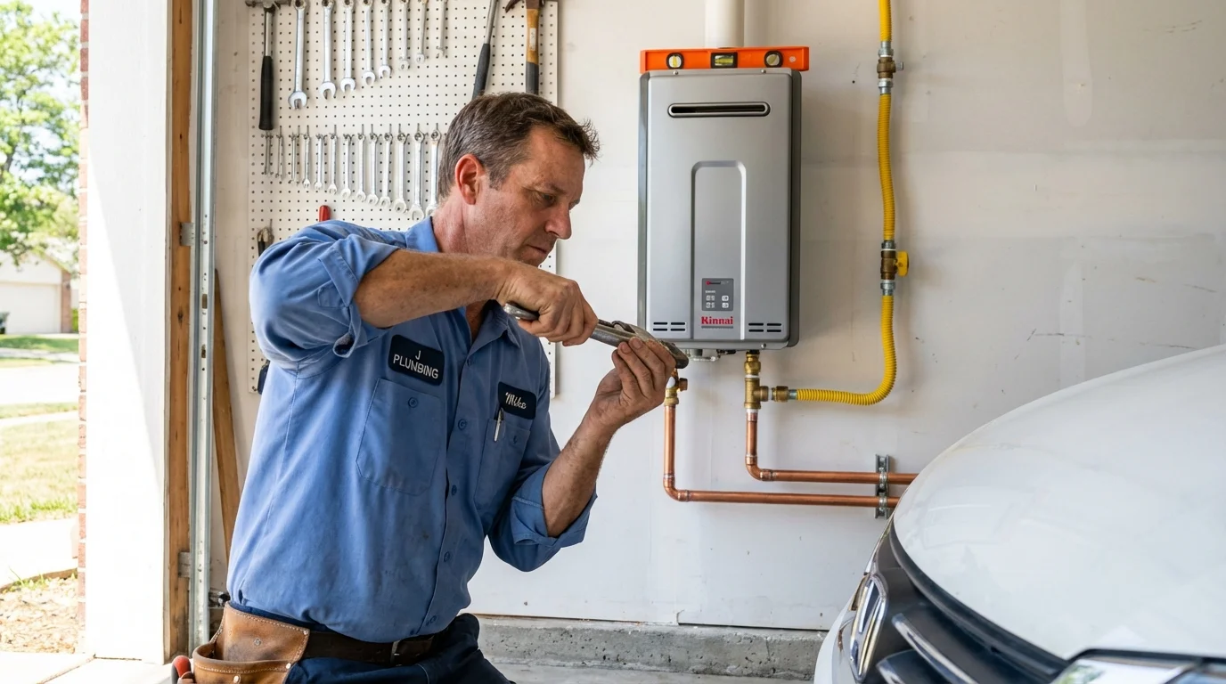 Tankless water heater installation by a Johns Plumbing LLC plumber in Hagerman